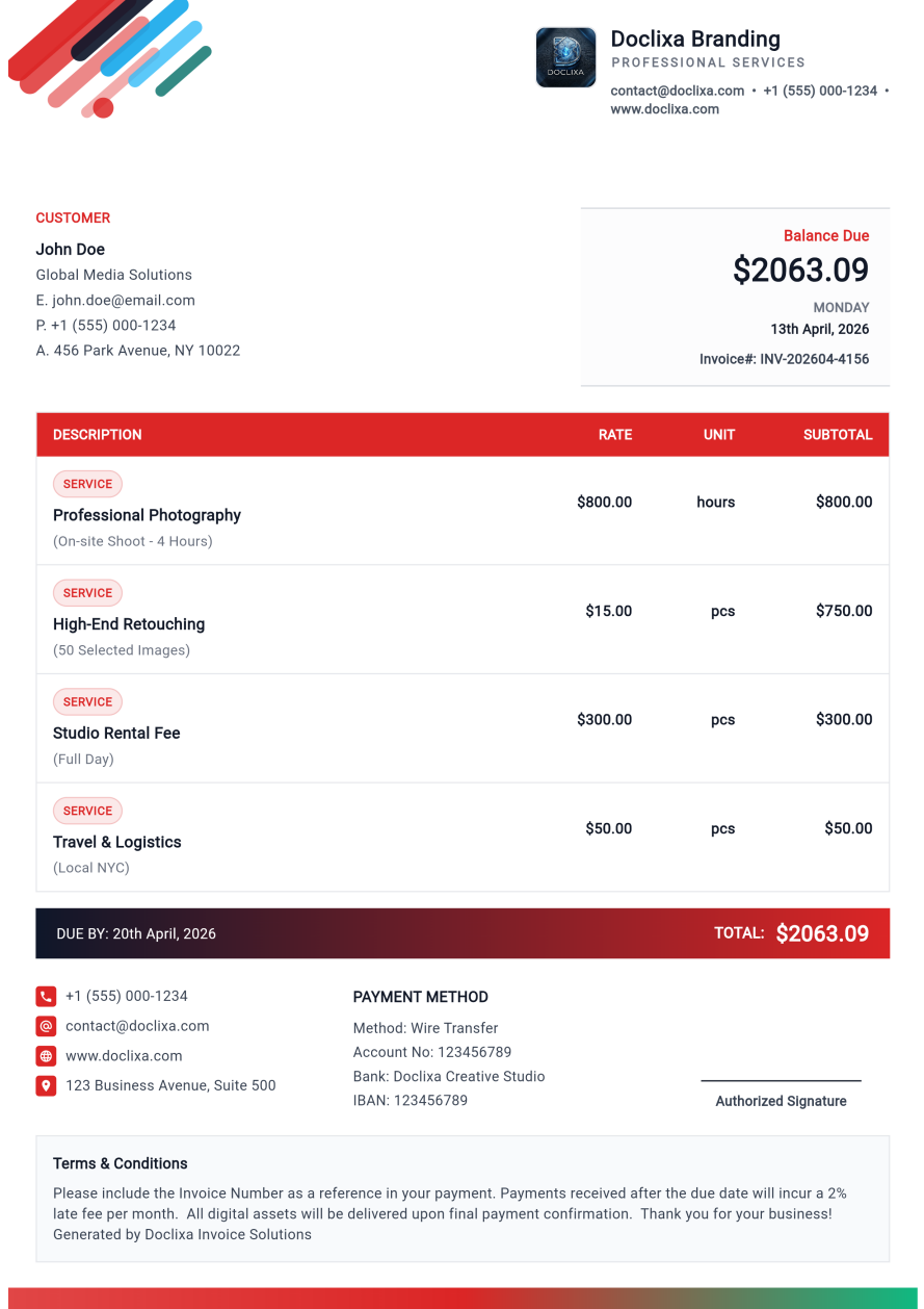 Invoice template 3 preview