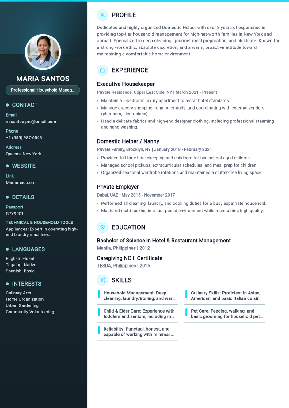 Resume template 3 preview